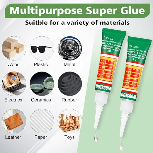 WOUSEDO 36 X 3g Super Glue Clear, Fast Drying Cyanoacrylate(CA) Glue