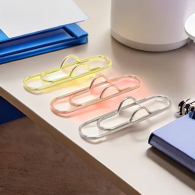 12-Pack Metal Pen Clips, Paperclip Pen Holders for Notebook | Metal Pen Clips for Notebooks, Secure Pen Holder for Planners and Journals, Fits Pens Under 0.5 Inch Thick