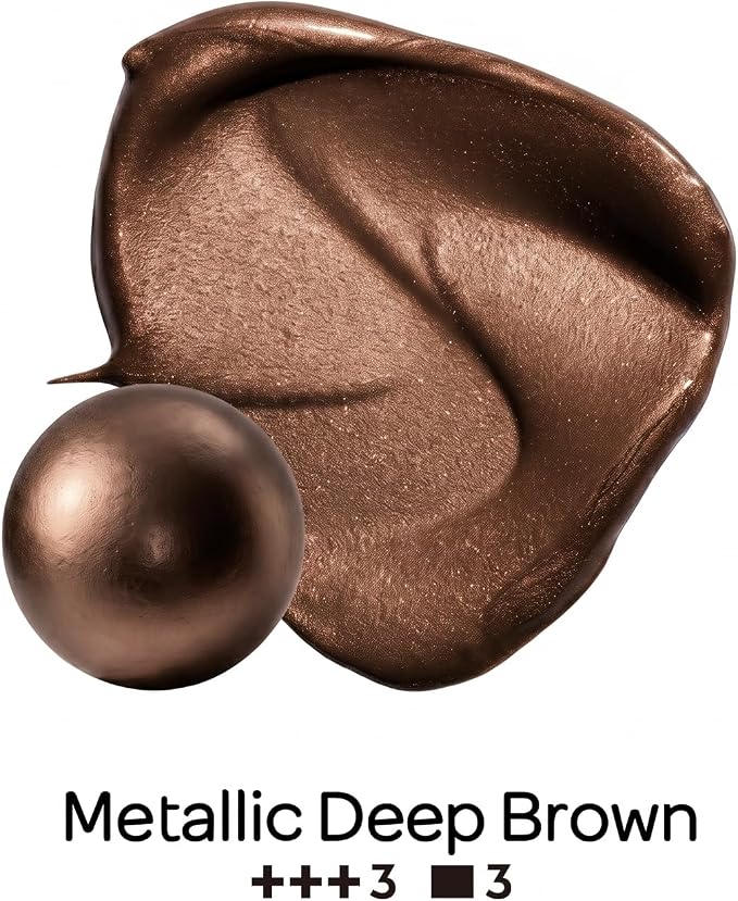 Nicpro Metallic Deep Brown Acrylic Paint, 8.45oz/250ml Craft Paint | Large Non Toxic, Non Fading Art Paint for Wood, Metal, Clay, Fabric, Canvas, Ceramic, Furniture, Handcrafts
