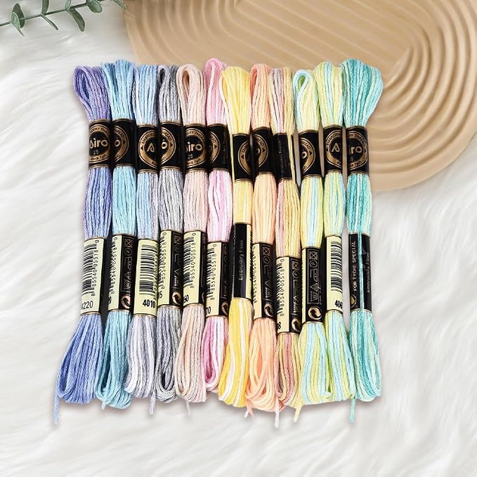 12 Skeins 105 Yards Colorful Friendship Bracelet String for Craft