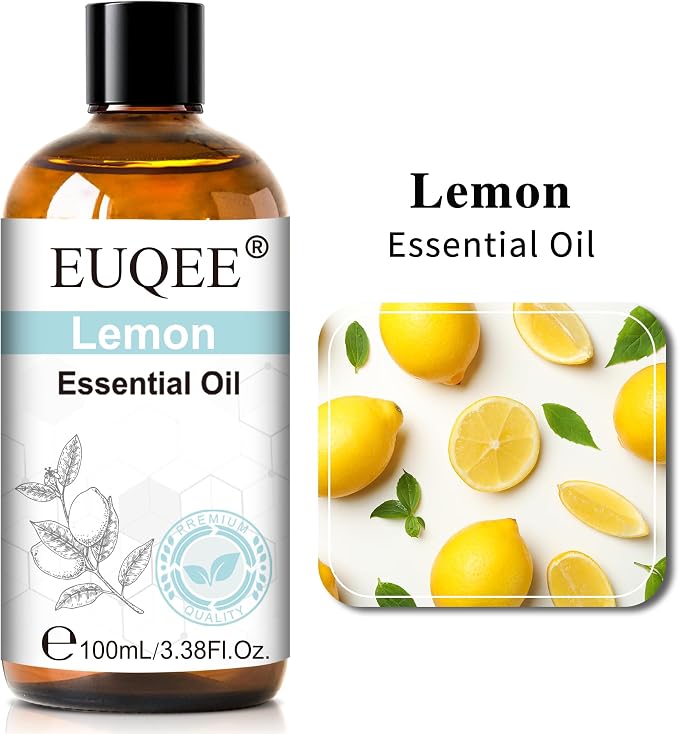 EUQEE 100ml Lemon Essential Oil for Spray 3.38 Fl Oz