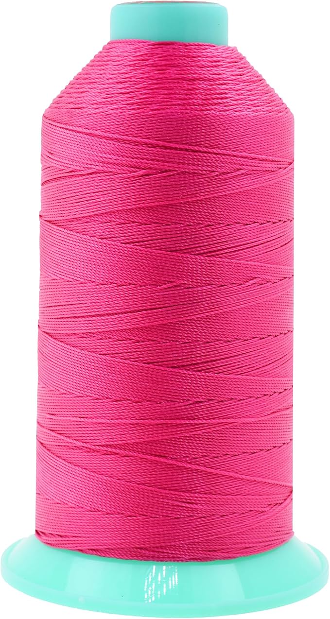 Mandala Crafts Size 207 630D T210 Hot Pink Bonded Nylon Thread, 800 YDs