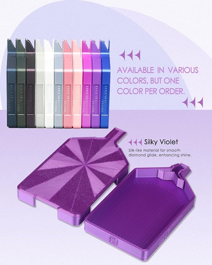 ForeverYoung Silky Diamond Art Tray with Prismatic Shine Lid, Silky Violet