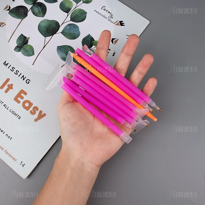 AUEAR, 8 Pack 5D Art Embroidery Pen Set Tools for DIY Craft Decoration