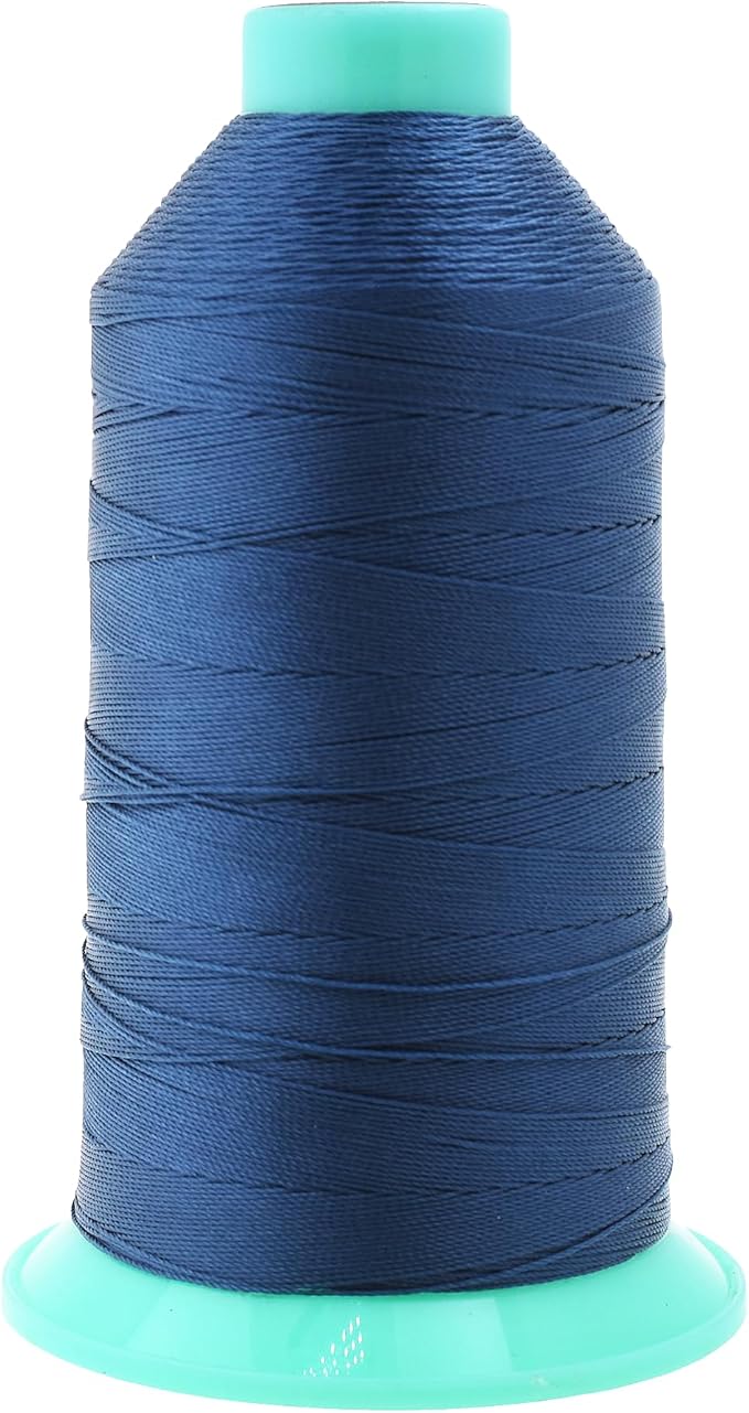 Mandala Crafts Size 92 280D T90 Airforce Blue Bonded Nylon Thread, 1100 YDs