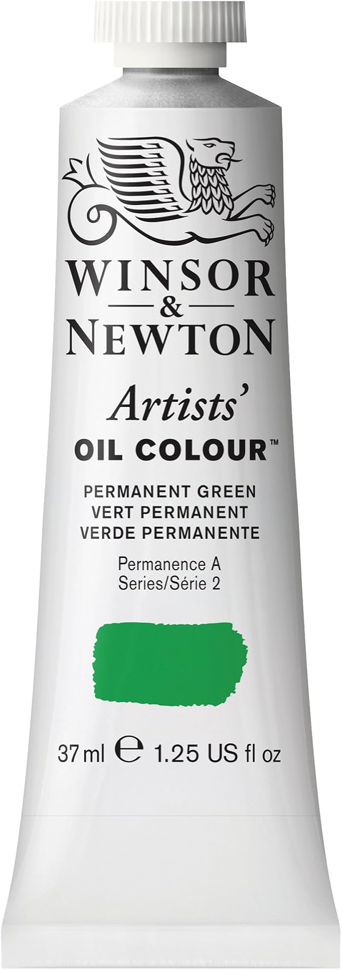 Winsor & Newton Artists' Oil Paint, 37ml Tube, Permanent Green