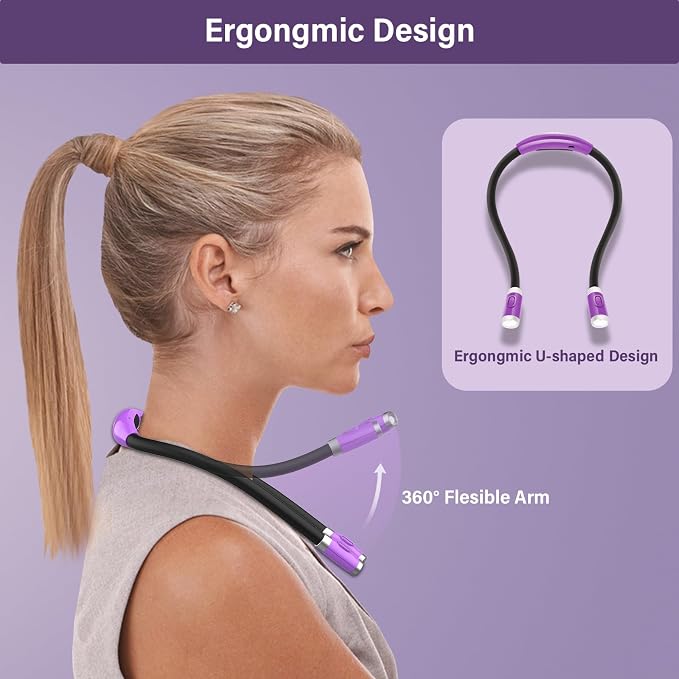 Vekkia Rechargeable LED Neck Book Light for Reading in Bed