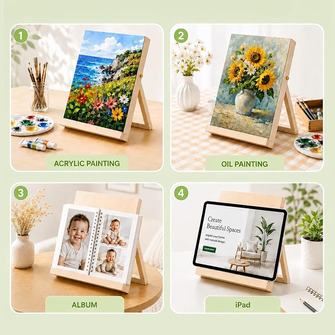 2 PCS Tabletop Easels Easel Stand for Painting Art Easel for Display | DRAWLEX Paint Easel for Canvas Paint Desktop Easel for Painting for Beginners Students