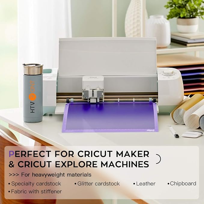 HTVRONT Strong Grip Cutting Mat 12x12, 3 Pack, Quilting & Crafting | Compatible with Cricut Maker 4/3/Maker, Explore 5/4/3/Air 2/One, Strong Adhesive Sticky, Quilting Cutting Mats