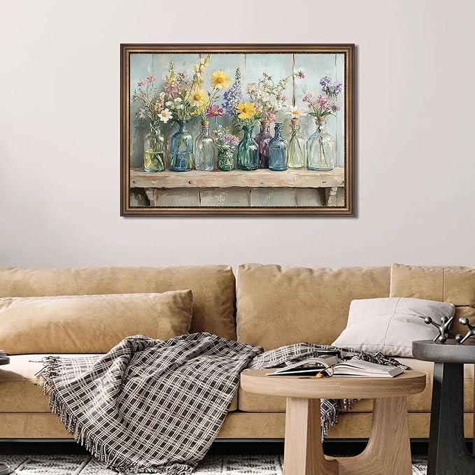 Rustic Country Flowers Diamond Art Kits for Adults,Diamond Painting Decor