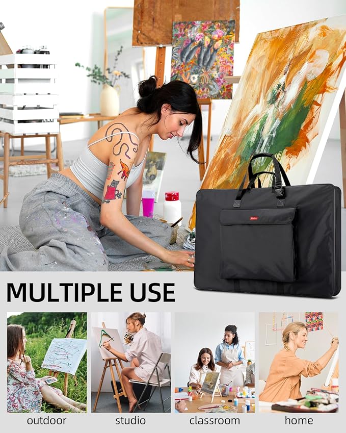 Nicpro Large Art Portfolio Bag 36 x 48 in, Nylon Artist Storage Case