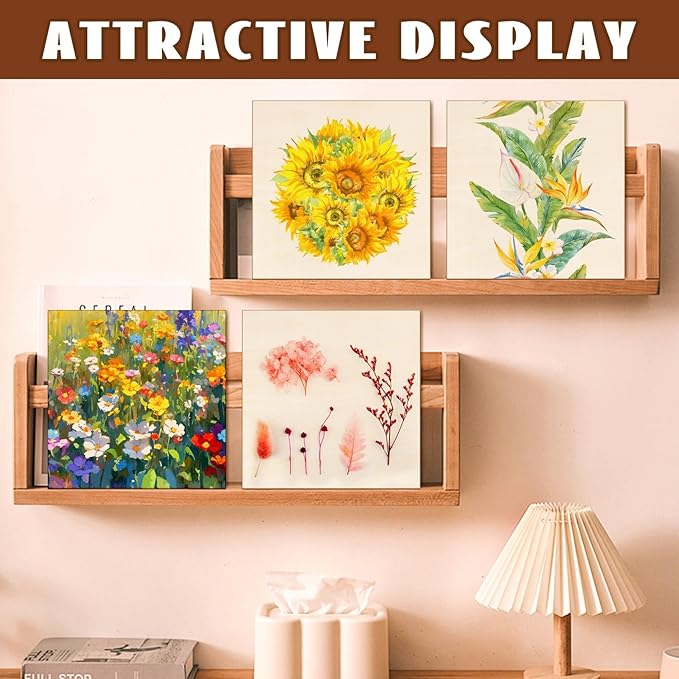 FSWCCK 10 Pack 8 x 8 inch Wood Panel Boards, Unfinished Wood Canvas Panels for Crafts, Painting Canvas, DIY Art Projects, Pouring, Arts Use with Oils, Acrylics ﻿
