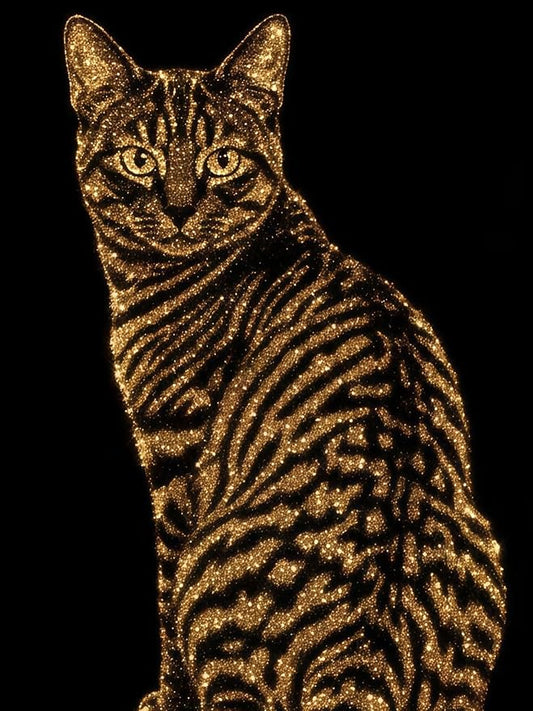 BYGFHLYW Cat 5D Diamond Painting Kit, Diamond Art for Adults12x16In | Full Round Drill Diamond Dots Kits Gem Arts DIY Crafts for Home Wall Decor Present for Cat Lovers
