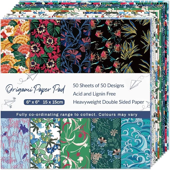 6x6" Origami Paper,100Sheets Double Sided Colored Paper,Square Craft Paper