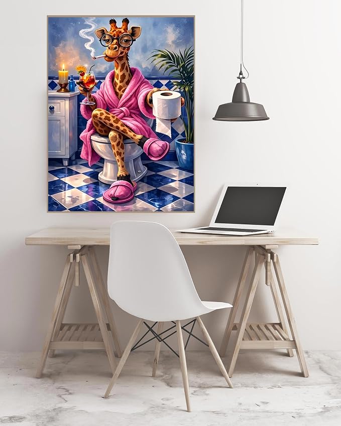 askkqtx Giraffe Diamond Art Kits for Adults 12x16 Inch