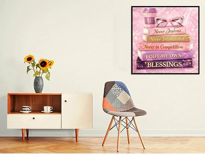 Benjenes Pink Book Diamond Art Kits for Adults, Diamond Painting