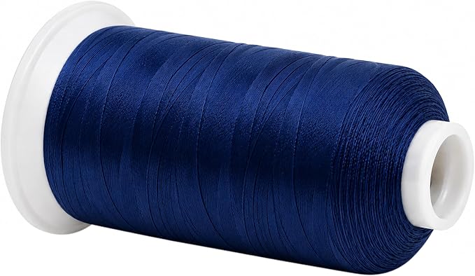 Mandala Crafts Navy Blue Tex 90 Polyester Heavy Duty Thread for Upholstery | 1500 Yds T90 UV Resistant Strong Thread for Leather Sewing, Marine, Drapery, Jeans, Hair Weaving & Extension, Outdoor