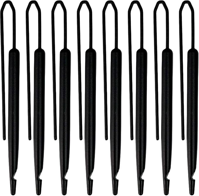 Rvluw 8 Pcs Interlocking Tool for locs,Dreadlock Crochet Hook, Black,Type B