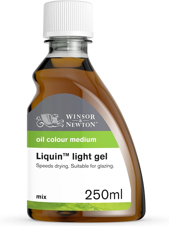 Winsor & Newton Liquin Light Gel Medium, 250ml (8.4-oz) Bottle | Premium light gel medium halves oil paint drying time while enhancing detail, gloss, and fluid brushwork.