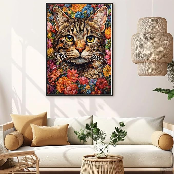 Cute Cat Diamond Art Kits for Adults Diamond Painting Kit for Beginner