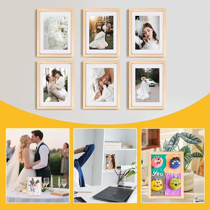 FSWCCK 5 Pack 9 x 12 inch Wood Panel Boards, Unfinished Wood Canvas Panels for Crafts, Painting Canvas, DIY Art Projects, Pouring, Arts Use with Oils, Acrylics