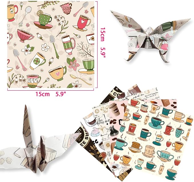 6x6" Origami Paper,50Sheets Double Sided Colored Paper,Square Craft Paper