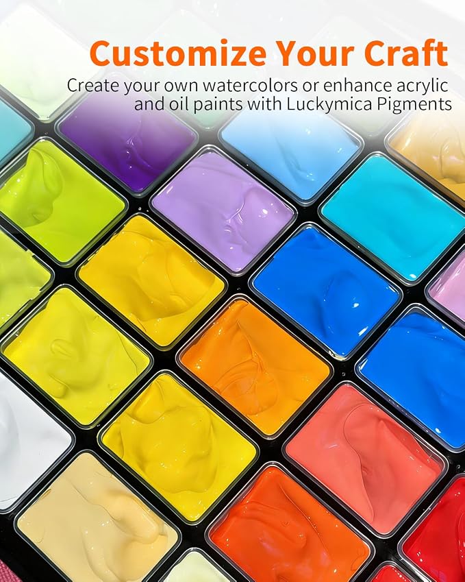 Mica Powder, 6 Colors Pearlescent Pigment Powder for Epoxy Resin, 60g Pearl Pigment Set for Soap Making, Bath Bomb, Candle Making, Art Crafts, Lip Gloss, Nail Polish, Dye - Primary Palette