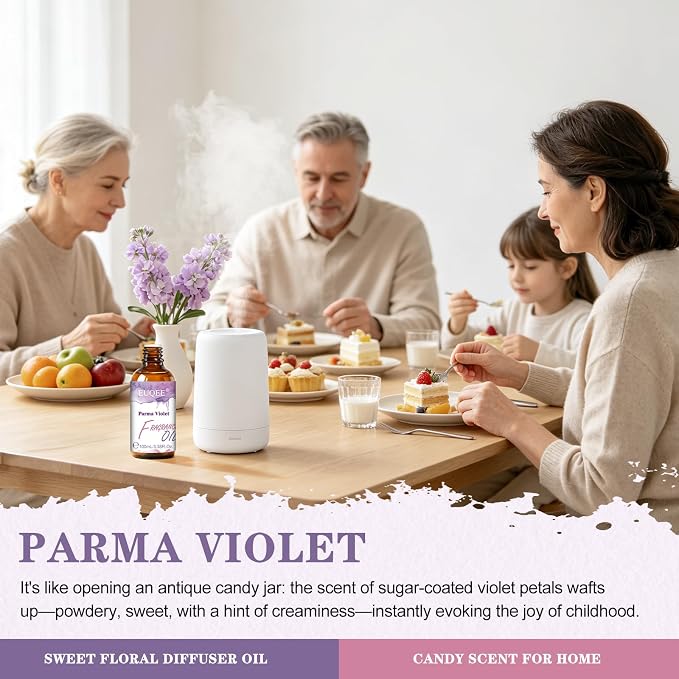 EUQEE 3.38 Fl Oz Parma Violet Fragrance Oil – Scented Oil for Diffusers