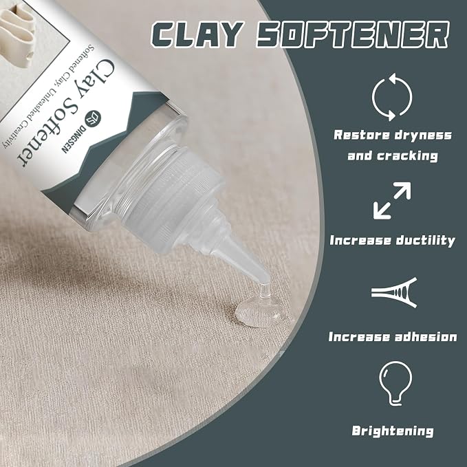 120ml Liquid Polymer Clay Softener, Restores Workability and Shine
