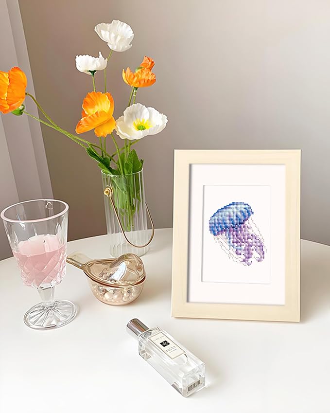 PeakLuv Small Diamond Art Kits Fishes Mini Diamond Painting Kits for Adults