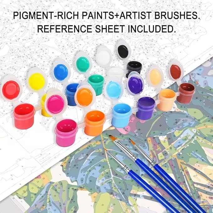 Tucocoo UFO Paint By Bumbers for Adults Beginner Black Cat DIY Paint by Numbers Acrylic Paint Canvas Sunset Moon Bedroom Decor Fantasy Scene Dark Clouds Painting Kits Art 16x20 Inch （Without Frame ）