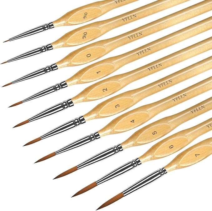 Miniature Paint Brushes Kit, Fine Detail Painting Brush Professional Tiny Paints Brush Set for Art Watercolor Oil Acrylic,Craft Models Rock Painting