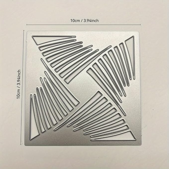 Lapoo Geometric Cutting Die for Scrapbooking - Durable, Metal Cutting Die for DIY Scrapbook Photo Album Decorative Paper Card, Card Making Supplies (Diagonal Background Frame 3.9 x 3.9 in)