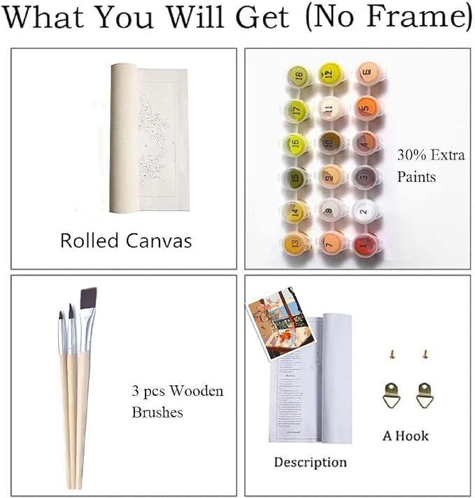 ZRIZQ Paint by Numbers Kit for Adults Beginner,Flowers Landscape,16x20