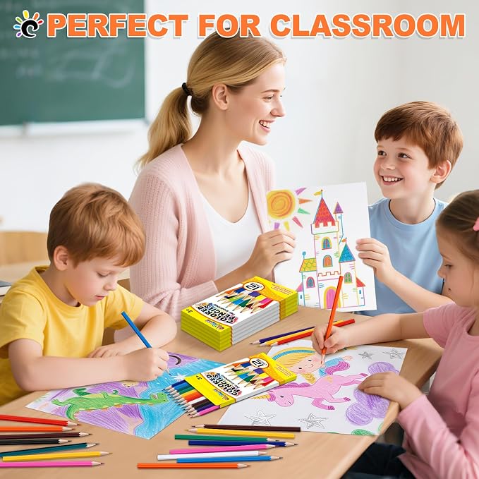 Colored Pencils Bulk 432 Count, Pre-Sharpened Color Pencils for Kids and Adults, 36 Packs Color Pencil Set 12 Colors, Bulk Art Supplies for Teachers, Back to School Supplies, Classroom Prizes