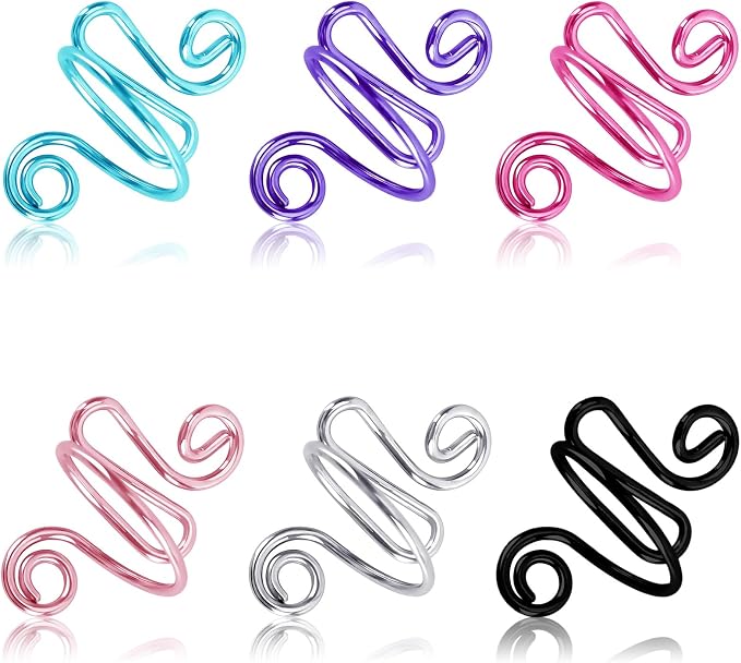 DTOFOOT 6Pcs Knitting Crochet Tension Ring for Fingers with Box | Metal Open Crochet Ring, Adjusts for Finger Tension, Speeds Up Braided Knitting Work, Ideal Gifts for Mom Grandma Crocheters