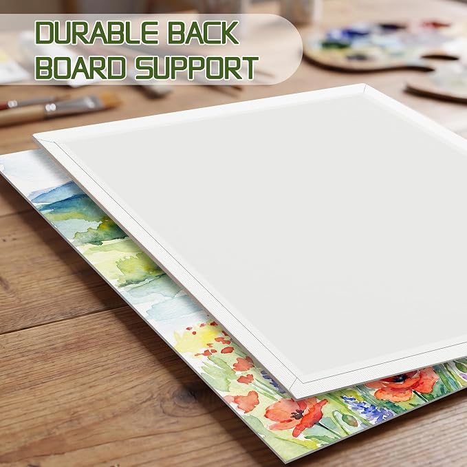 8x10 Canvas Boards for Painting, Primed Cotton Panels, 5 Pack | Pre-Primed Acid-Free Cotton Anvas. for Acrylic, Oil, Watercolor, Gouache & Tempera. Ideal for Students, Artists and Beginners
