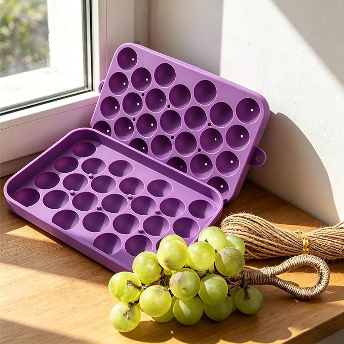 DIY Soap Making Kit, 2 Pack Grape Soaps Silicone Molds with Jute Rope and Threading Tools for Beginners Adults Crafters Handmade Soap Making Gift & Home Decor (Without Soaps)
