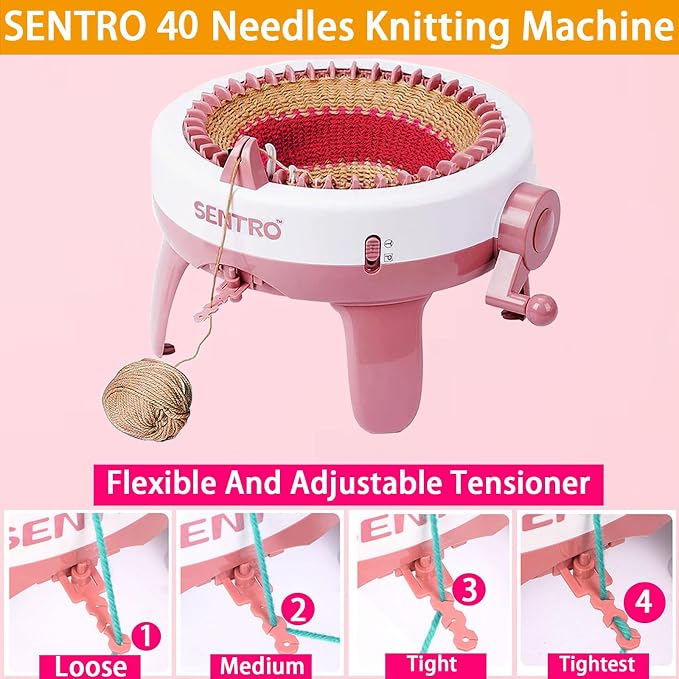Cyandream Sentro 40 Needles Knitting Machine, Circular Loom for Beginners