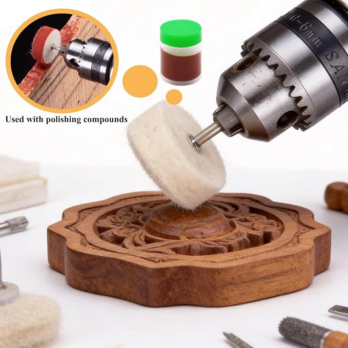105PCS Rotary Tool Accessory Kit with Sanding Drum, 1/8-inch Shank Universal Fit for Most Rotary Tools, for Sanding, Polishing, Cutting, Grinding, Cleaning, Engraving, Drilling
