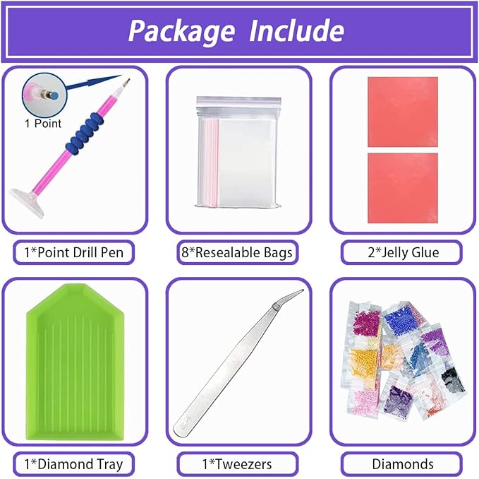 JAKI Diamond Painting Kits for Adults Castle 12x16inch