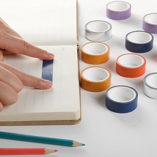 Mr. Pen- Washi Tape Set, 10 Rolls, 5 Yards/Roll, Washi Tape for Scrapbook | Arts, Crafts, Journals and Planners, Autumnal Reverie