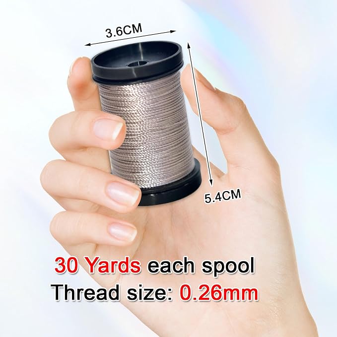 30 Yards Heavy Duty Extra Strong Upholstery Nylon Sewing Thread for Machine, Home, Hand, Craft, and Denim Leather，Color：Antique Violet