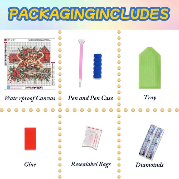 Lophomie Christmas Diamond Art Kits for Adults, 5D Diamond Painting Kits