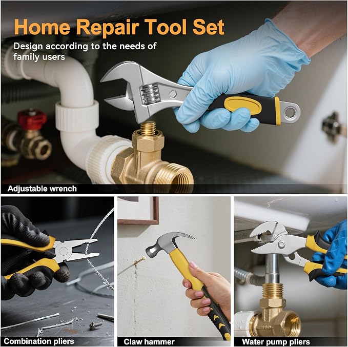 328 Piece Tool Kit for Home,Hand Repair Tool Set,Toolbox Storage Case with Drawer,General Household/Auto Tool Kit,Perfect for Homeowner, DIY, Handyman