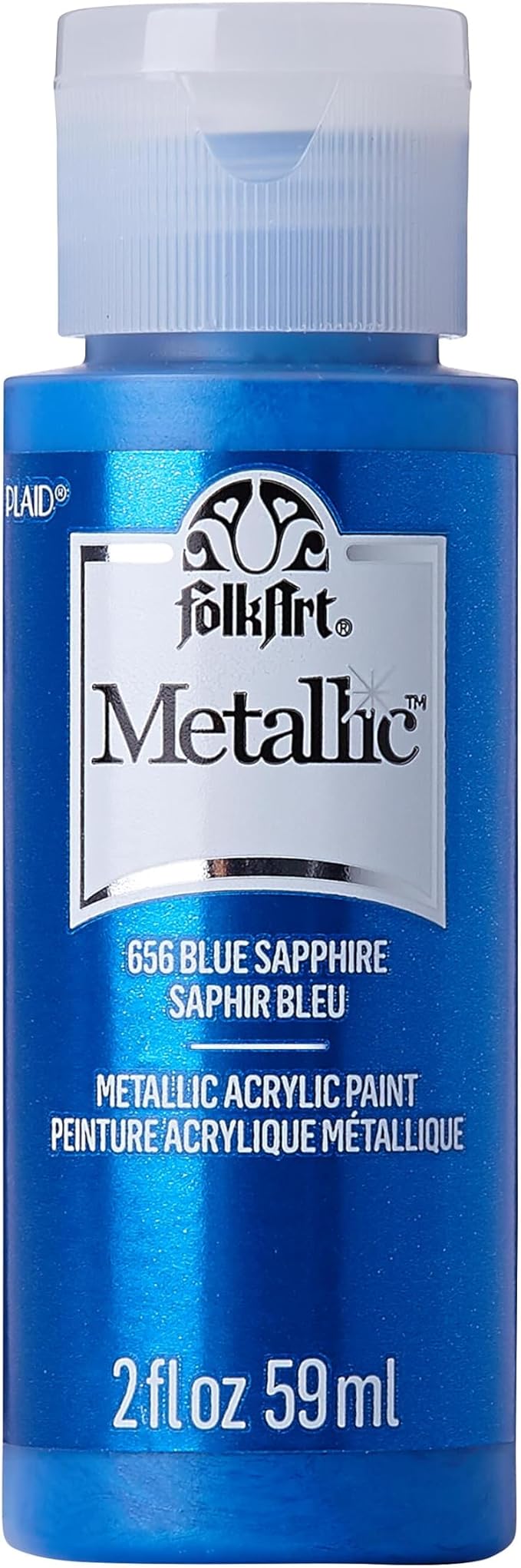 FolkArt Blue Sapphire Metallic Acrylic Paint, 2 Fl Oz (Pack of 1)