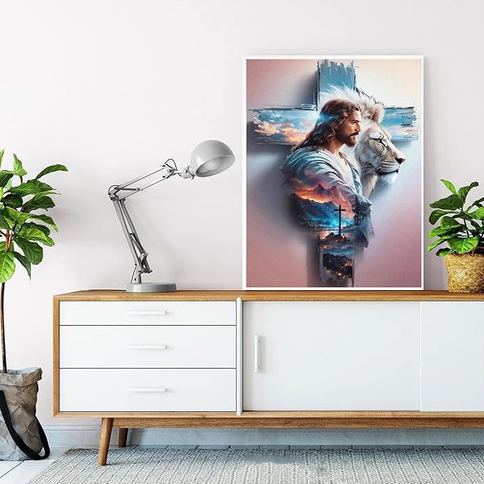 HITO Jesus Paint by Numbers Kit for Adults 16x20 Inch Frameless | Jesus Paint by Numbers for Adults Beginner, Christian Paint by Numbers for Gift Home Wall Decor