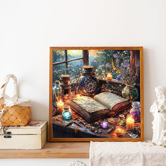 Magic Book Diamond Painting Kits for Adults, Diamond Art Kits, 14x14 in