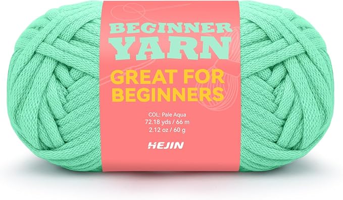 60g Pink Green Yarn for Crocheting and Knitting;66m (72yds) Cotton Yarn for Beginners with Easy-to-See Stitches;Worsted-Weight Medium #4;Cotton-Nylon Blend Yarn for Beginners Crochet Kit Making