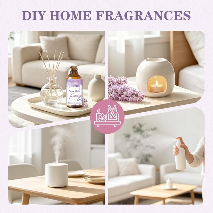 EUQEE Lilac Fragrance Oil for Diffuser, Candle&Soap Making 3.38 Fl Oz/100ML